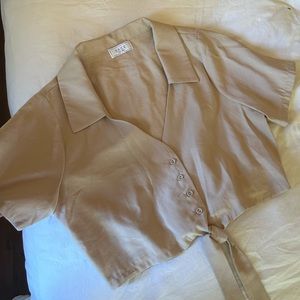 Sage the label tie front top